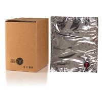 BAG IN BOX 5L za vino 5 kos (vrečka v. vog. + karton stoječi)
